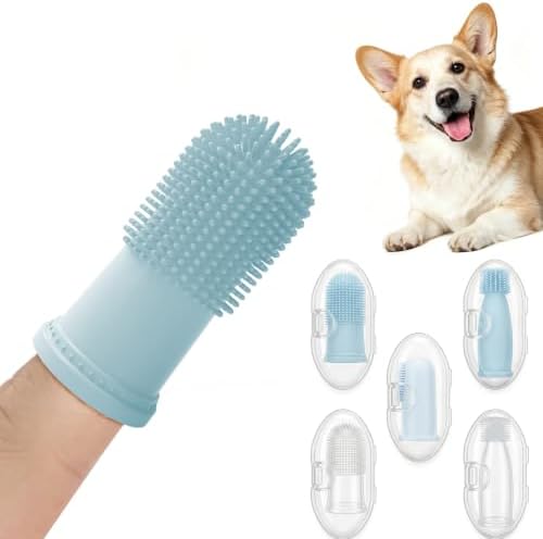 Dog Finger Toothbrush, Silicone Dog Toothbrush, Dog Tooth Brushing Kit by Unknown
