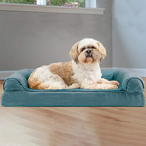 FurHaven Soft, Orthopedic Foam Sofa Dog Bed with Washable & Removable Cover - Plush/Suede - Deep Pool, Dogs Up to 35 lbs - Medium - Image 2