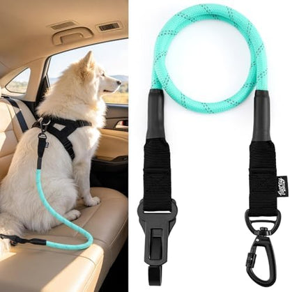 Universal Dog Seat Belt for Car, Dog Car Seatbelt, Cyan by Tivray