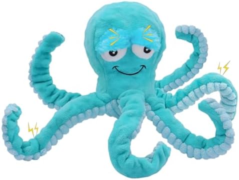 Squeaky Octopus Dog Toys，Interactive Plush Toys for Large Medium Pets by Chongqile