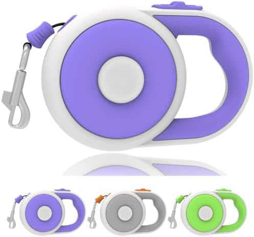 16Ft Retractable Dog Leash for Small Medium Dog Up to 50lbs, Purple by Slognny