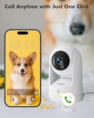 Dzees 2K 360° Indoor Security Camera, Dual-Band WiFi Pet Cam - Image 3