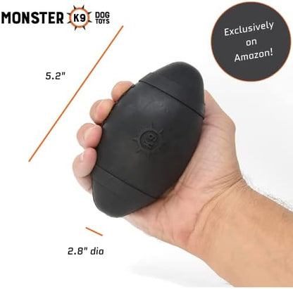 Monster K9 Indestructible Dog Toy – Lifetime Replacement - Durable Ball Chew Toy for Aggressive Chewers - Safe Non-Toxic Natural Rubber - Chew & Fetch - Tough, Heavy Duty - Med/Large Breed, 5" L - Image 2