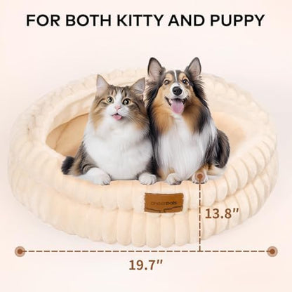 CHEERPALS Cat Cave Bed for Indoor Cats Covered Hooded Pet Bed with Cushion - Image 5
