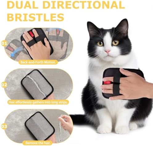 Pet Hair Removal Glove Brush – Reusable Grooming Tool for Cats and Dogs, Ideal for Clothing, Furniture, Carpets, Cat Beds, Car Seats, and More – Upgraded Static Fur Remover (1 Piece) - Image 4