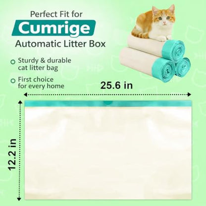 Extra Thick Replacement Litter Box Liners for Cumrige & Fumoi Box, 60 Bags - Image 3