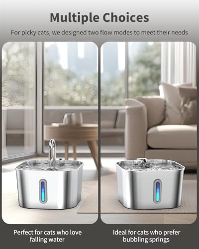 Lawfery Cat Water Fountain Stainless Steel, 74oz/2.2L Pet Fountain - Image 4