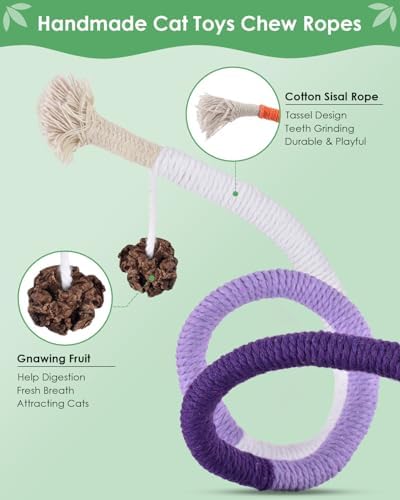Bissap 20PCS Silvervine Chew Sticks, Catnip Chewing Toy for Cat Kitten - Image 2