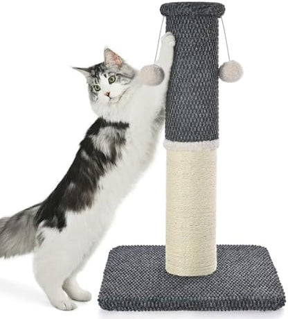 Made4Pets Cat Scratching Post with Sisal & Carpet for Indoor Cats, 23.6" by Made4Pets