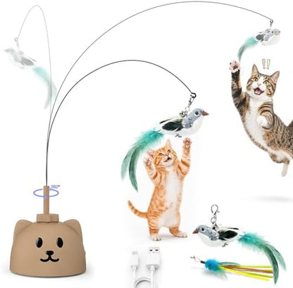 CATPICK Automatic Interactive Cat Toy, Flying Bird Wand for Indoor Cats by Unknown