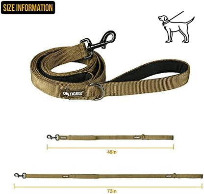 OneTigris No-Pull Dog Leash with Handle for Medium Large Dogs(Brown, 4FT) - Image 3