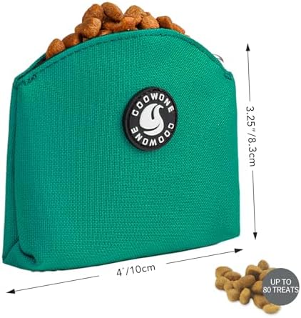 Dog Treat Pouch Magnetic Closure Small Dog Training Treat Pouch Pocket Sized Small Dog Treat Pouch with Clip (Green) - Image 4