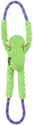 ZippyPaws RopeTugz Durable Dog Pull Rope Toy - Green Monkey - Image 2