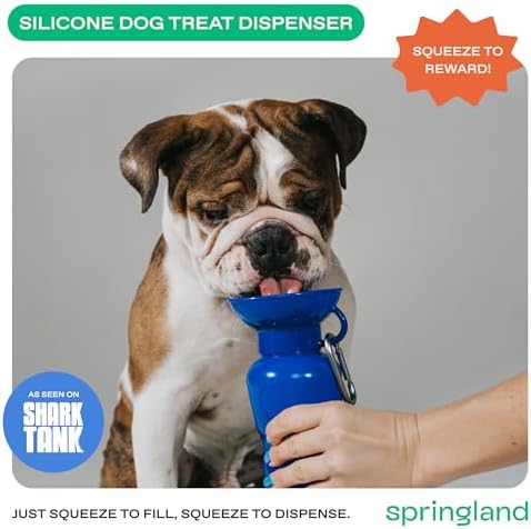 Springland 22oz Classic Portable Dog Water Bottle with Built-in Bowl,Indigo - Image 2