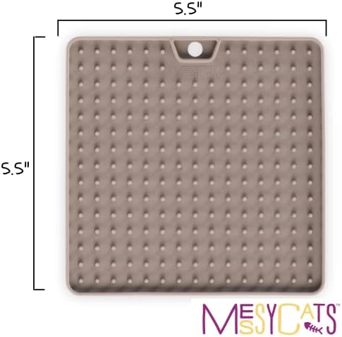 Messy Mutts and Cats Reversible Lick Mat, 5.5 Inch, Slow Feeder, Grey - Image 3