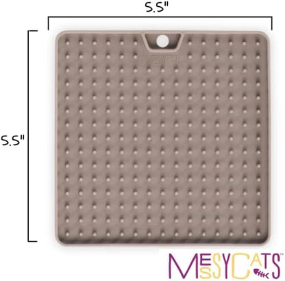 Messy Mutts and Cats Reversible Lick Mat, 5.5 Inch, Slow Feeder, Grey - Image 3