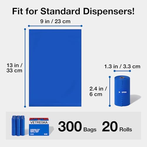 VETRESKA Dog Poop Bags, 300 Counts, Leak Proof, Extra Thick and Large - Image 2