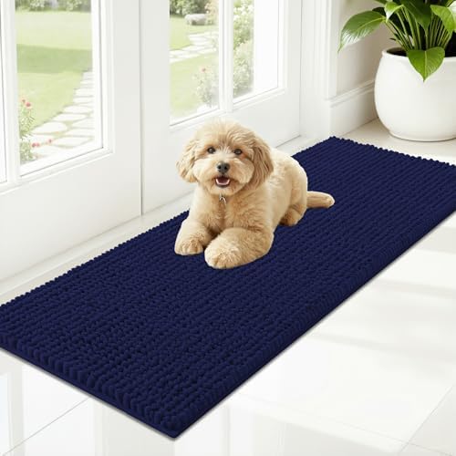 OLANLY Dog Door Mat for Muddy Paws 47x17, Extra Absorbent Chenille Mud Mat by OLANLY