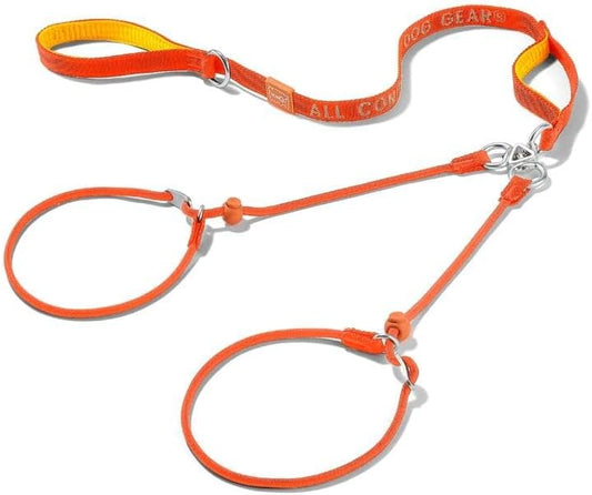 Howgo Slip Lead Leash 2 Dogs, Tangle-Free 360 Swivel(Orange,Handle) by HOWGO