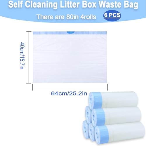 120 Count Cat Litter Box Liners,Waste Bags,Waste Drawer Liners Heavy Duty,Extra-Thick,For Automatic Cat Litter Box,Economy Bulk Pack - Image 5