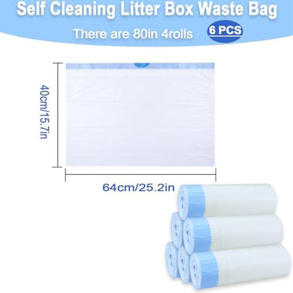 120 Count Cat Litter Box Liners,Waste Bags,Waste Drawer Liners Heavy Duty,Extra-Thick,For Automatic Cat Litter Box,Economy Bulk Pack - Image 5