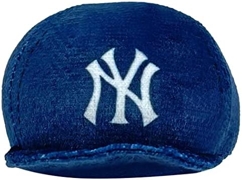 BEST PLUSH CAT TOY - MLB NEW YORK YANKEES Complete Set of 3 piece Cat Toys filled with Fresh Catnip. Incl: 1 Baseball Cap Cat Toy, 1 Baseball Cat Toy with Feathers & 1 Beer Bottle. Beautiful Team LOGO - Image 2