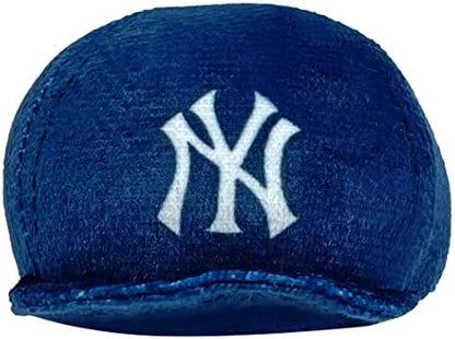 BEST PLUSH CAT TOY - MLB NEW YORK YANKEES Complete Set of 3 piece Cat Toys filled with Fresh Catnip. Incl: 1 Baseball Cap Cat Toy, 1 Baseball Cat Toy with Feathers & 1 Beer Bottle. Beautiful Team LOGO - Image 2