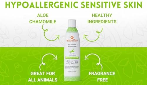 Dog Shampoo and Conditioner - Tearless Dog Shampoo for Cleansing, Grooming, and Conditioning Sensitive Skin - Moisturizing Shampoo for Dogs and Puppies - Fragrance-Free 13.5 oz - Image 3