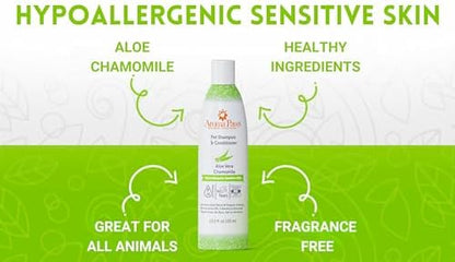 Dog Shampoo and Conditioner - Tearless Dog Shampoo for Cleansing, Grooming, and Conditioning Sensitive Skin - Moisturizing Shampoo for Dogs and Puppies - Fragrance-Free 13.5 oz - Image 3