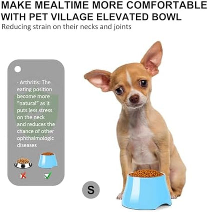 Dog Bowls,Cone Friendly Non Slip Single Dog Bowl with Stainless Steel Inner, Raised Bowls for Smll Dogs Spaniel Dogs Long Ear, High Capacity, S/1 Cup Aqua Blue - Image 3