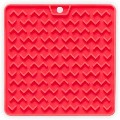 Messy Mutts and Cats Reversible Lick Mat, 5.5 Inch, Slow Feeder, Watermelon by MessyMutts