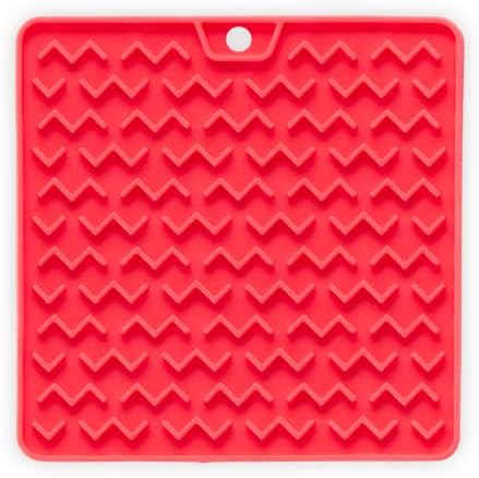 Messy Mutts and Cats Reversible Lick Mat, 5.5 Inch, Slow Feeder, Watermelon by MessyMutts