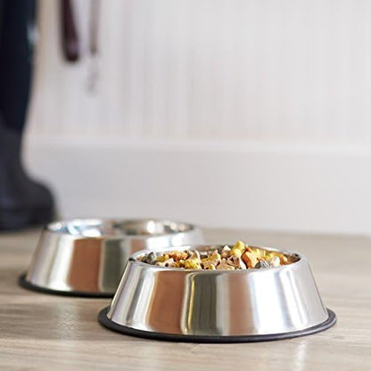 Amazon Basics Stainless Steel Non-Skid Dog Water And Food Bowls, Dishwasher Safe, Rust Resistant, 38oz Capacity, 10 x 2.8 Inches, 2-Pack - Image 6