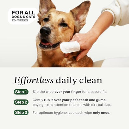 PetLab Co. Dental Finger Wipes for Dogs, Teeth Cleaning, 30 Wipes - Image 3