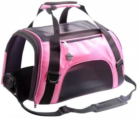 ZaneSun Cat Carrier,Soft-Sided Pet Travel Carrier for Cats,Dogs Puppy Comfort Portable Foldable Pet Bag Airline Approved (LightPink) - Image 7