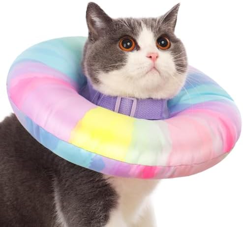 EWES Cat Cone Collar Soft,Elizabethan Recovery Donut Collar After Surgery by EWES-Createsomesurprisesforyourlife