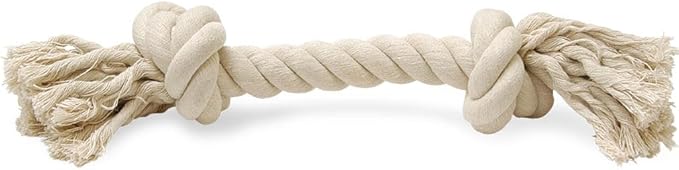 Jeffers Pet Rope Bone Dog Toy, White, 16" – Durable Braided Rope for Tug of War, Chewing & Fetch – Interactive Play for Pets – Machine Washable Dog Game Toy, Supports Healthy Teeth