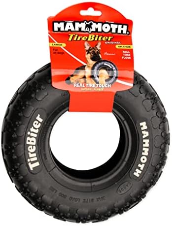 Mammoth TireBiter Originals - Natural Rubber Dog Toys - Dog Toys for Extra Long Interactive Play - Strong Chewer Toys for Dogs - Large, 10” - Image 2