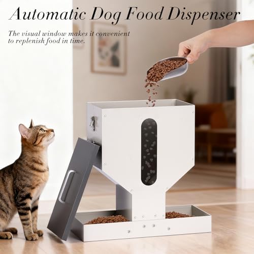 Automatic Cat Feeder 2 Cats Gravity Dual Cat Food Dispenser - Image 6