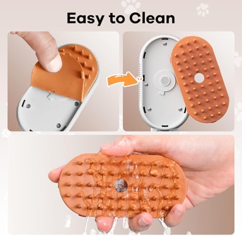SILVLF Cat Steam Brush, Foldable Handle for Cats and Dogs,Anti-Static - Image 4