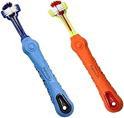 Orgrimmar 2 Pcs 3-Sided Pet Toothbrush Dog Cat Mouth Dental Teeth Care by Orgrimmar