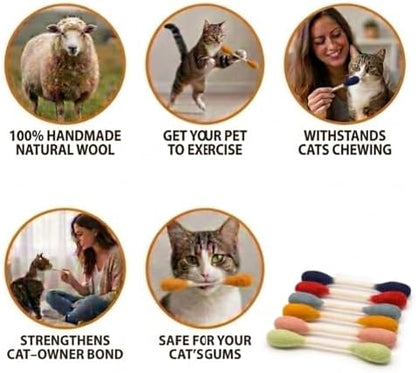 Glaciart One Swabs Cat Toys with Catnip - 6 Pk | Durable for Chew, Cute Cat Toys Interactive Kitty for Boredom, Exercise, & Play | Filled w/Organic Catnip for Anxiety & as Digestive Aid | Gift Idea - Image 4