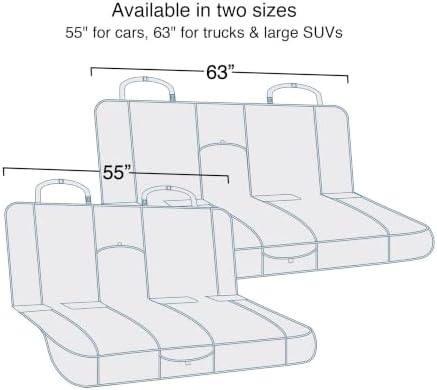 Kurgo Wander Bench Seat Cover, Dog Car Seat Protector, Waterproof & Stain-Resistant, Secure Fit, Charcoal Grey - Image 2