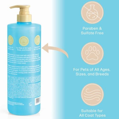 Bliss Pet Oatmeal Dog Shampoo Conditioner and Detangler, 33.8 Fl Oz - Image 3