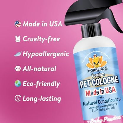 Bodhi Dog Premium Dog Cologne - Deodorizing Dog Perfume & Conditioner for Dogs & Cats - Natural Long Lasting Spray - Keeps Pets Fresh All Day - Gentle, Safe Formula, Made in USA - Baby Powder 17 Fl Oz - Image 3