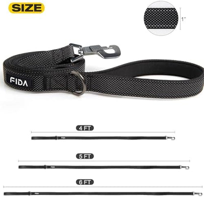 Fida Heavy Duty Dog Leash for Medium Large Dogs, 5 FT, Dual Padded Handles - Image 5
