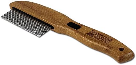 alcott Bamboo Groom Rotating Pin Comb with 41 Rounded Pins for Pets by Pet+Adventures+Worldwide