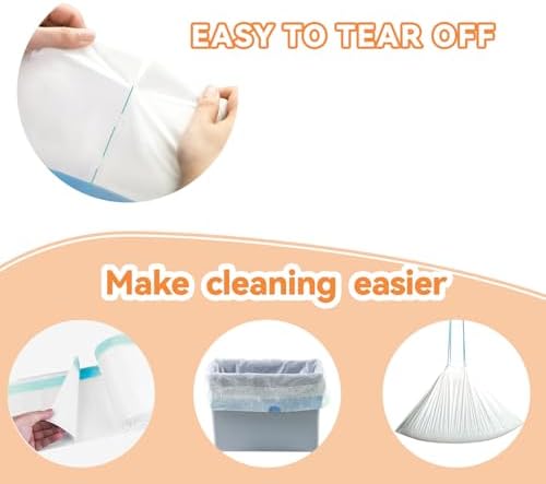 Cat Litter Bags Compatible with MW-SC01/SC02/SC09/LR01/LR02, Heavy Duty Drawstring Replacement Liners, Thick Leakproof Cat Litter Waste Bags, 18" x 12.6" (80Count) (80Count) - Image 5