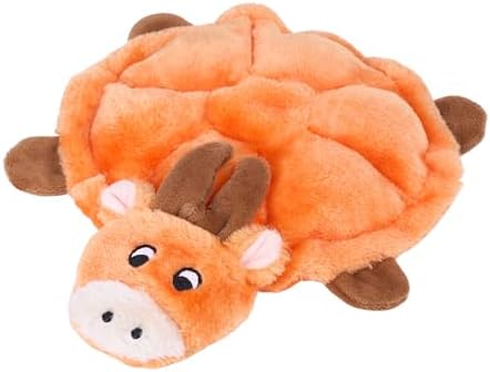 ZippyPaws Squeakie Crawler- No Stuffing Dog Toy to Keep Them Busy, for Small, Medium, & Large Dogs, Squeaky Pet Toy for Boredom, Unstuffed Chew Toy, Soft Plush Puppy Products, Moody the Moose- 12" by ZippyPaws
