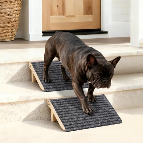 Foldable Dog Ramp for Stairs, Wooden Dog Stairs for Small Dogs by Unknown